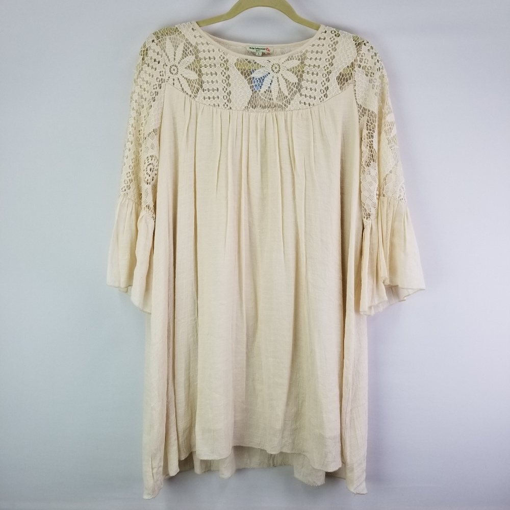 Vivid New Silk Blend 3/4 Sleeve Dress size…